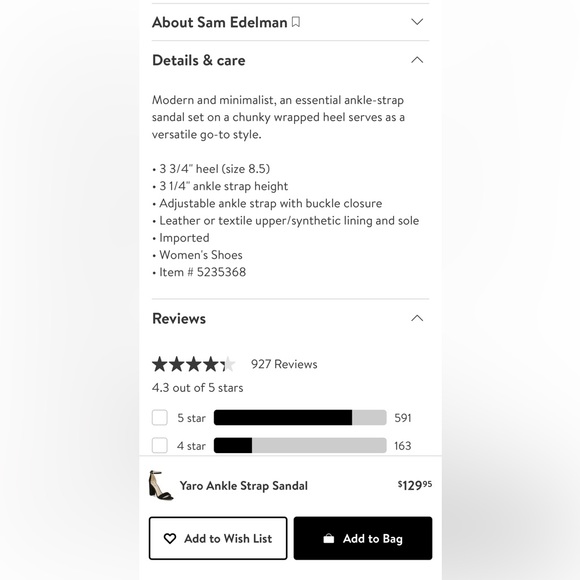 Sam Edelman Black Heels - Picture 5 of 5